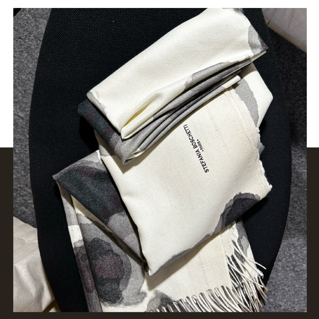 Plaid/ throw flopard snow-white
