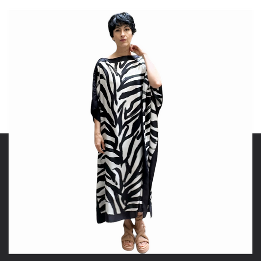Kaftan: watercolour Zebra