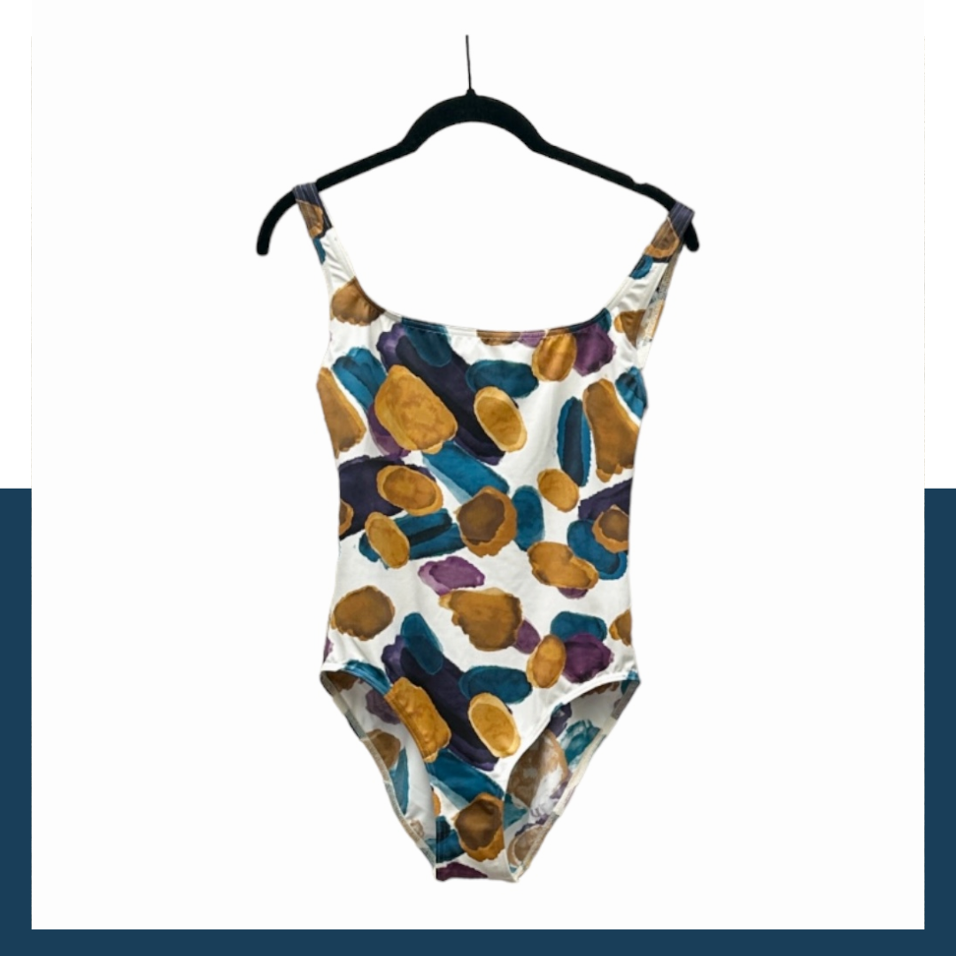 Olympic swimsuit Flopard watercolour stones