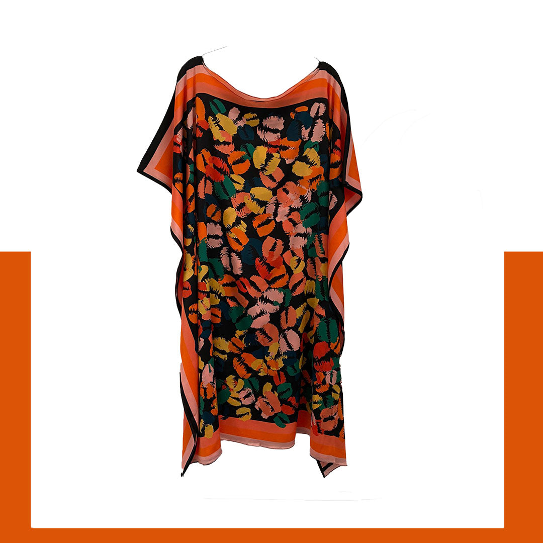 Kaftan: Flopard Black Multicolours