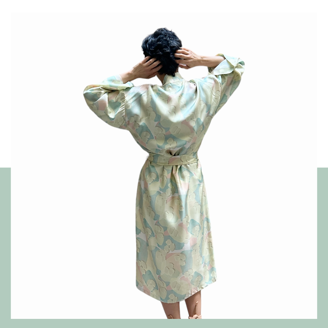Silk kimono: Flopard Soft pastel