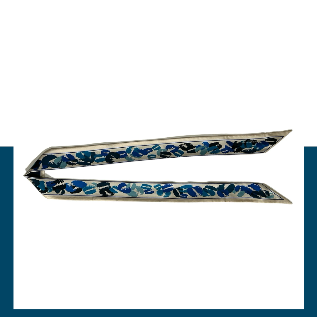Ribbon Scarf: Flopard blues