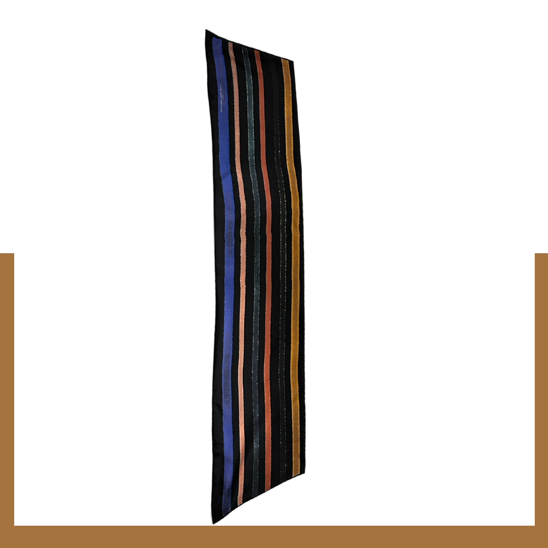 Lavalliere scarf: watercolour stripes