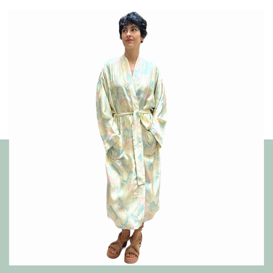Silk kimono: Flopard Soft pastel