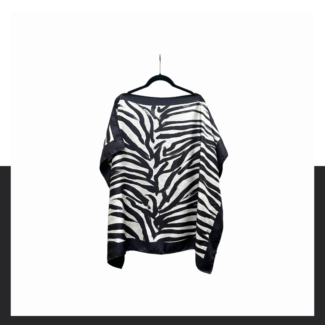Kaftan short: watercolour zebra