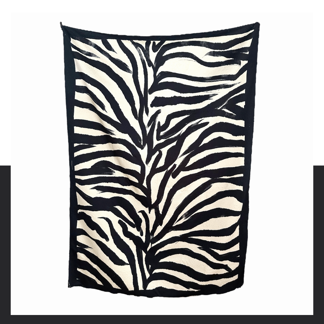 Drap de Plage: Zebra watercolour