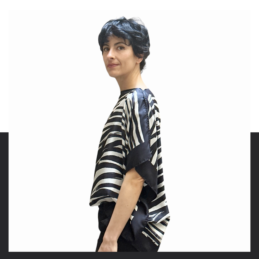 Kaftan short: watercolour zebra