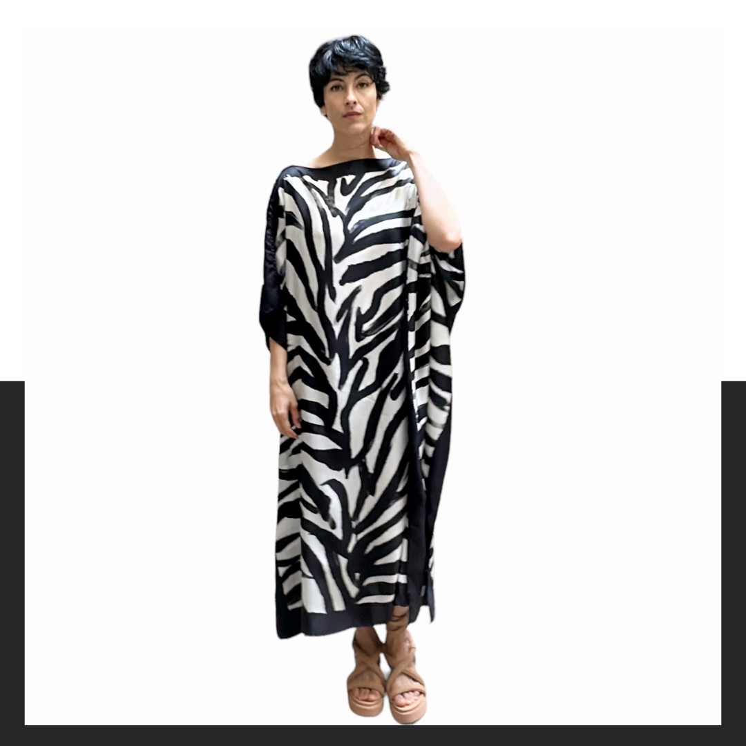 Kaftan: watercolour Zebra