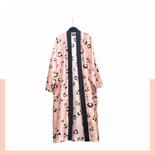 Silk kimono: Flopard pink